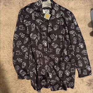 Dressed in LALA Black and White Patterned Blazer